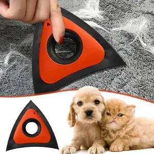 Mini Pet Hair Remover for Car Detailing, Auto Interior, Furniture, Couch, and Carpet, Effective Triangle Carpet Dog Hair Remover - Lint and Fur Cleaning Supplies