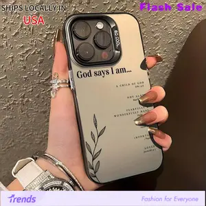 Christian Letter Pattern Phone Case, Anti-drop Shockproof Phone Protective Cover, Phone Accessory Compatible with iPhone 6 7 8 X 11 12 13 14 15 Pro Max, Casing Protection Protector Cellphone Smartphone Black Transparent Astronaut