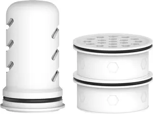 Water Filter Replacement for LS Home Dispenser - 18 Cup/Glass Pitcher, 7 Cup Plastic Pitcher, 1 Membrane  Filter and 2 Activated Carbon + Ion Exchange Filter