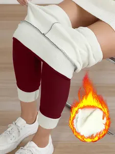 Women's Winter Fleece Lined Yoga Pants, Warm Exercise & Outdoor Running Leggings, Casual Leisure Wear for Cold Weather