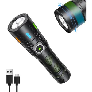 Fidgets Gyro Flashlight Rechargeable, Super Bright Small LED Flashlight, 2H  , Cool Gadgets   Sensory Items for Men
