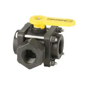 Banjo 3/4″ Threaded Full Port 3-Way Side Load Ball Valve – V075SL