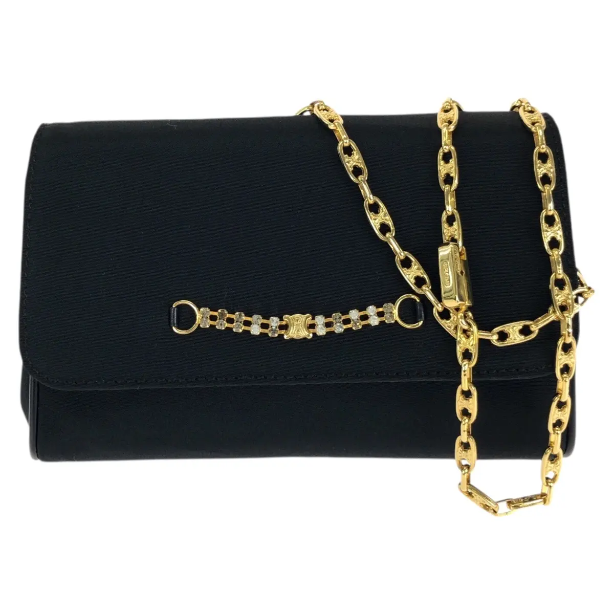 Pre-owned Celine Canvas Shoulder Bags Triomphe Chain Shoulder Bag