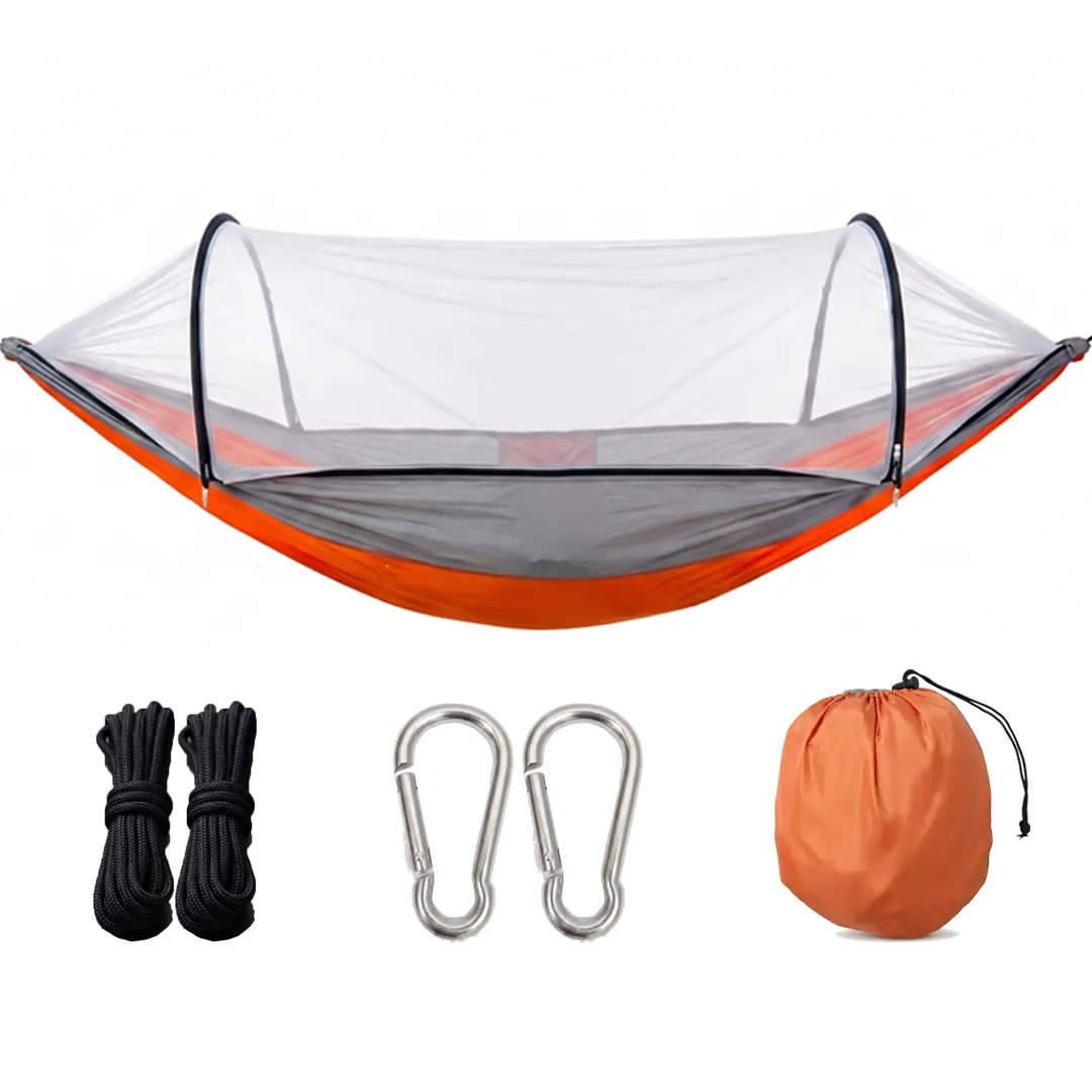 Portable Camping Hammock with Mosquito Net for adults，Camping Gear & Essentials, Carry Bag – Easy Setup, Single 300lb, Perfect for Outdoor, Garden, Park，mosquitonet