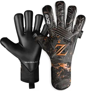 ZICO Magnum Professional Soccer Goalie Goalkeeper Gloves for Adults Size 7-11 Level 5.5 Ultra High End 4+3 MM German GIGA Grip Double Velcro Strap Anti Slip Breathable Airprene Pro Grip
