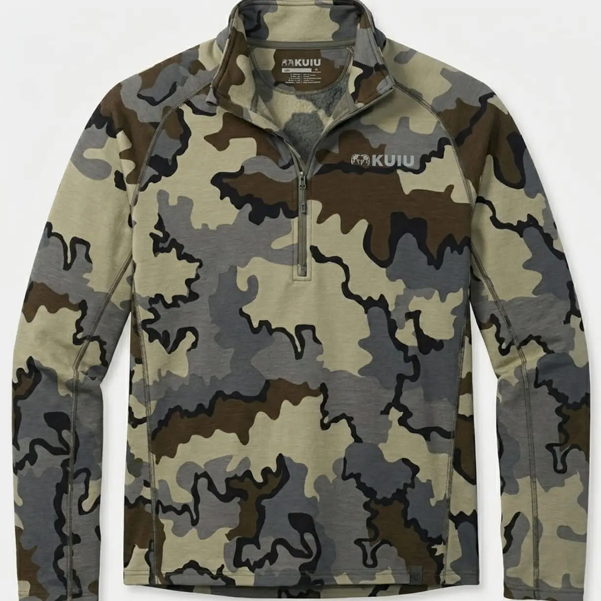 Mid-weight synthetic half-zip base layer boosted