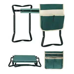 Foldable Garden Kneeler and Seat,Gardening Stool with Eva Soft Foam Pad and Bags,gardening bench for Seniors and Gardeners