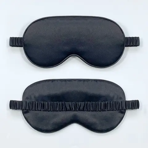 Double-Sided Satin Sleep Mask with Light Blocking, Comfortable Travel Eye Cover for Naptime, Soft Imitation Silk Mask, Lightweight, Sleeping Mask, Flexible Fit Mask, Sleep Aid Products, Portable Eye Mask, Eye Masks for Sleep