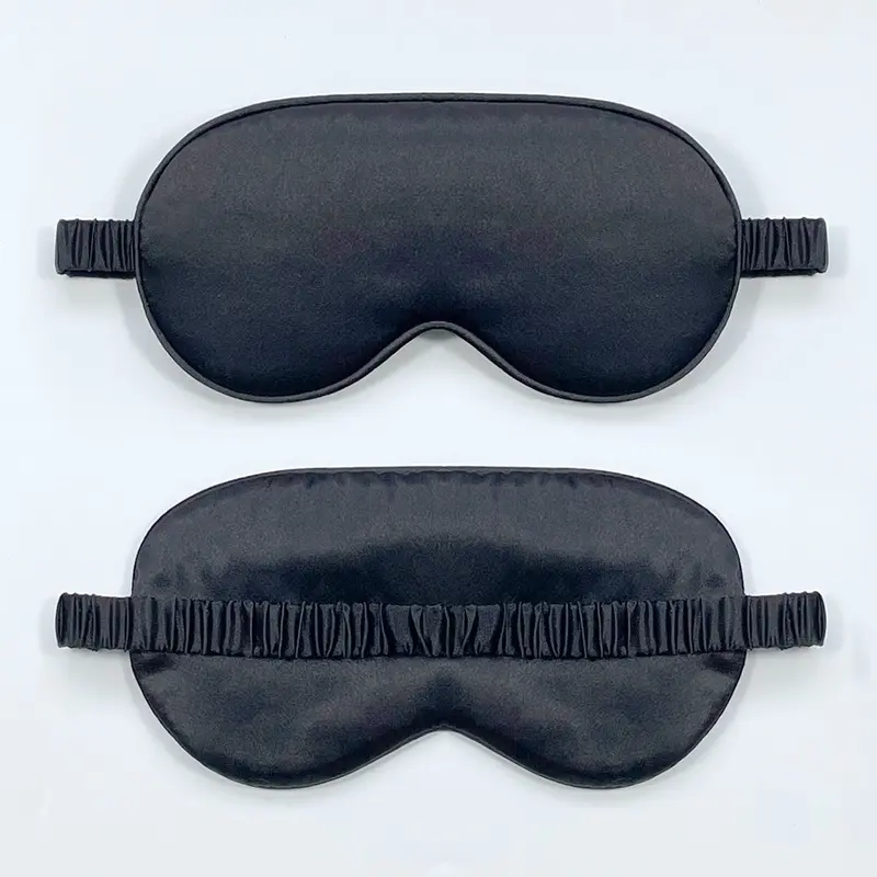 Double-Sided Satin Sleep Mask with Light Blocking, Comfortable Travel Eye Cover for Naptime, Soft Imitation Silk Mask, Lightweight, Sleeping Mask, Flexible Fit Mask, Sleep Aid Products, Portable Eye Mask, Eye Masks for Sleep
