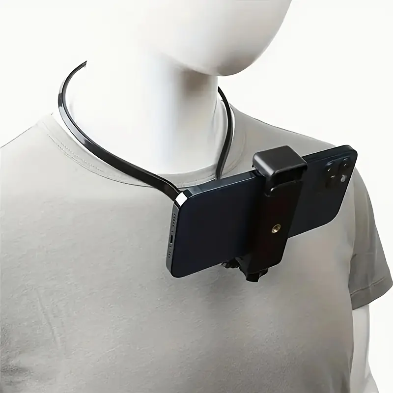 Adjustable Neck Phone Holder - Hands-Free Wearable Smartphone Accessory, Universal Mount for iPhone 15 Pro Max, Samsung, GoPro, Hanging Tripod, Selfie Stick Monopod, Accessories