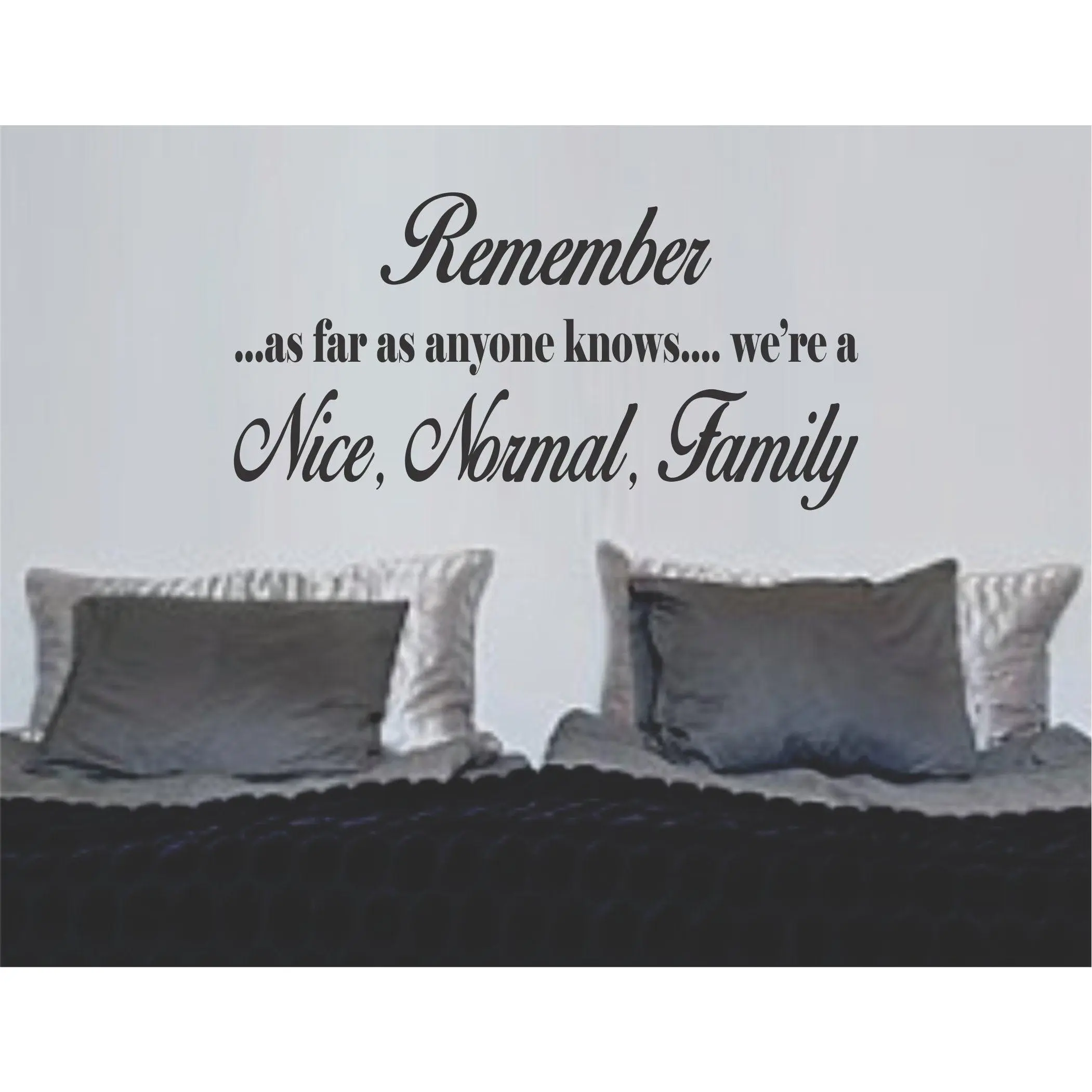 Dabbledown Remember As Far As Anyone Knows We're a Nice Normal Family Wall Decal Sticker Wall Quote