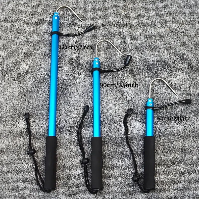 Telescopic Fishing Grip - Ultra-Portable, Telescopic, Ergonomic Rubber Handle, Super Lightweight, Extremely Durable - Ideal for Sea Boat Fishing and Other Waterborne Activities