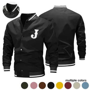 A cool and stylish men's spring and autumn embroidered letter casual, trendy and versatile jacket top