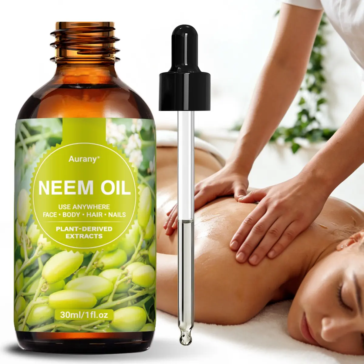 Neem Oil, Herbal Oil, Pure Oils, Nourishing Oil, Neem Oil For Plants, Neem Oil Concentrate, Plant-Based, Multi-Use For Face, Body, Hair & Nails, Nourishes Scalp, Helps Strengthen & Soften Hair, Lightweight, Aromatherapy Benefits