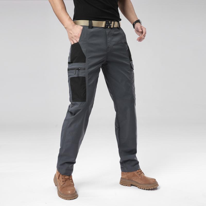 4Pack Men's Tactical Cargo Work Pants, Multi-Pocket Straight Leg Utility Trousers, Outdoor & Workwear | 1/ 2/3/4-pacs