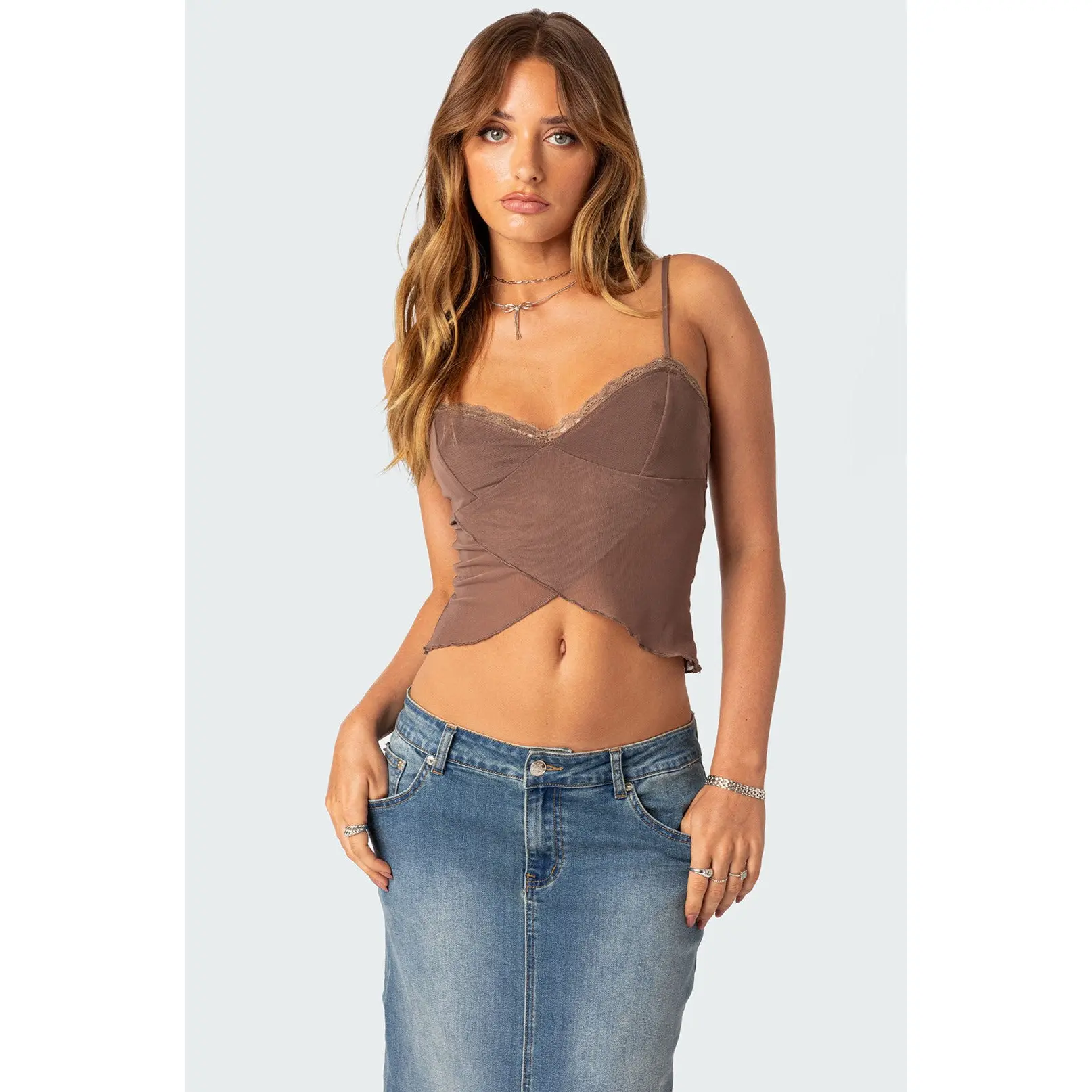 Crossover Mesh Tank Top Crossover Mesh Tank Top