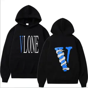 Vlone Hip Hop snakeskin print hoodie for men and women