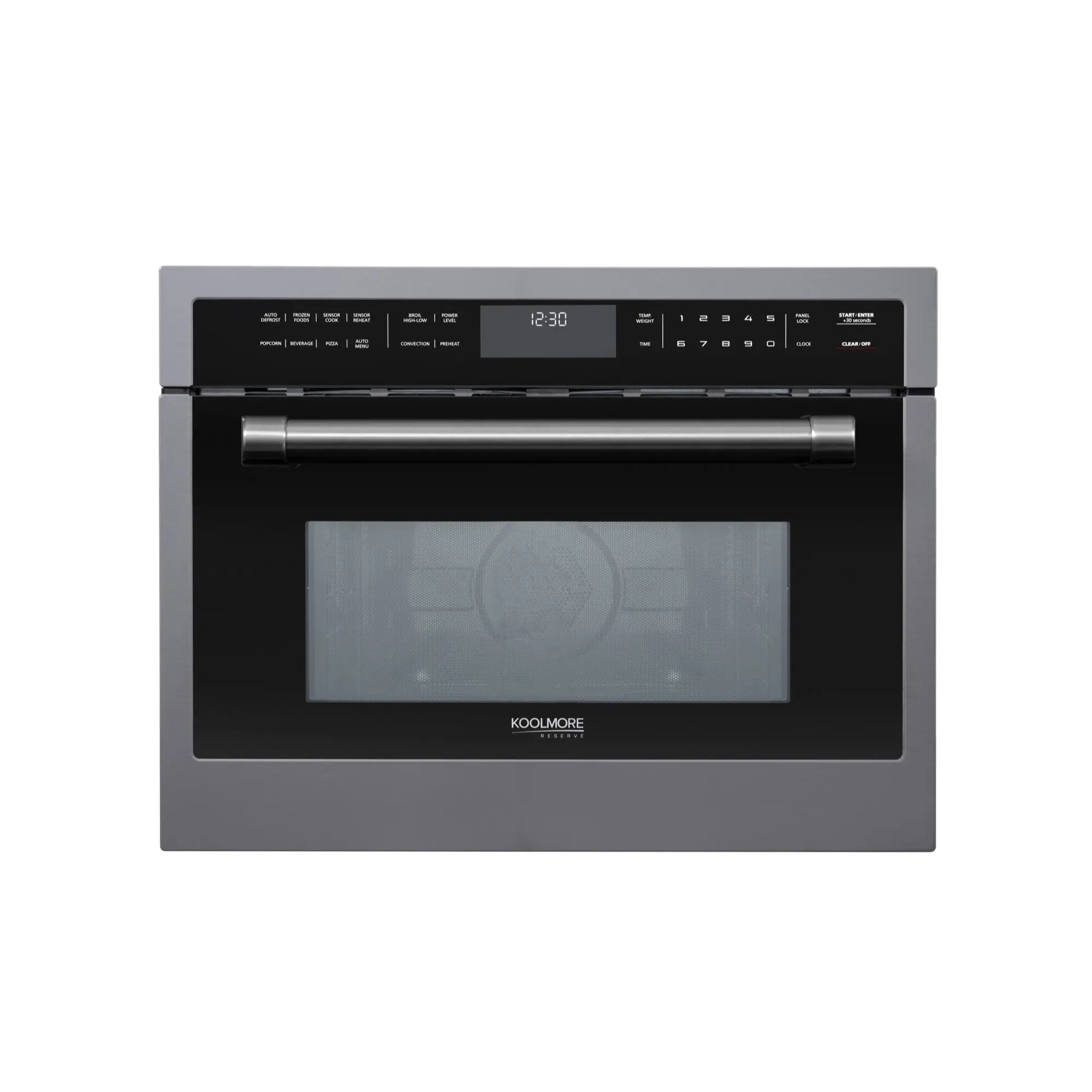KoolMore Reserve 24 in. Stainless Steel Built-in Convection Microwave Oven with Speed and Sensor Cooking, 1.6 cu. ft. in Black (KM-CWO24 -BSS)