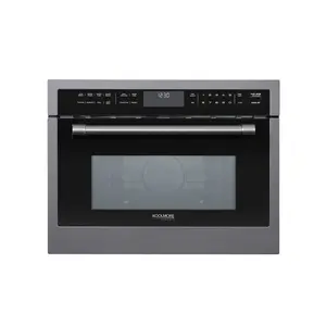 KoolMore Reserve 24 in. Stainless Steel Built-in Convection Microwave Oven with Speed and Sensor Cooking, 1.6 cu. ft. in Black (KM-CWO24 -BSS)