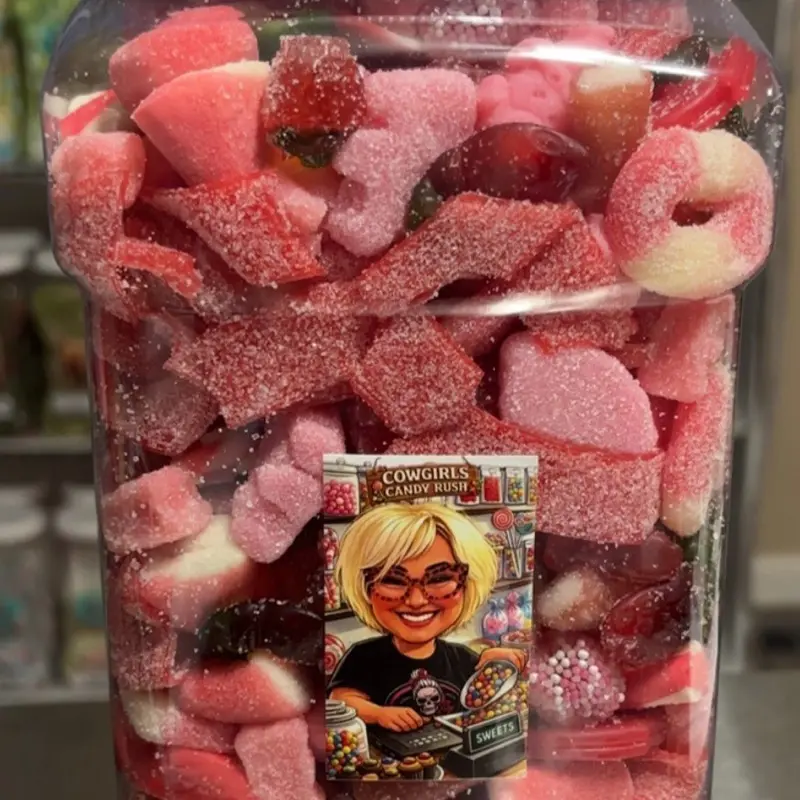 Cowgirls Candy Rush All Strawberry Jar-Sweet/Sour Mix