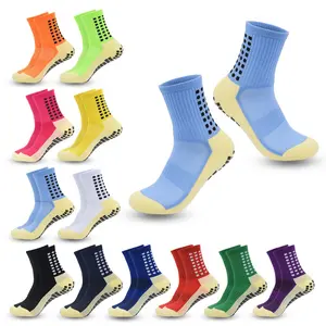 5Pairs Sports Football Socks, Adult Youth Thickened Towel Bottom, Sweat-absorbing Non-slip Mesh Breathable Sports Football Point Rubber Socks
