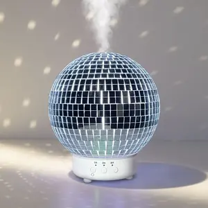 Disco Ball Diffuser & Humidifier - Cute Rotating Mirror Ball Aromatherapy Diffuser for Home, Classroom, Office