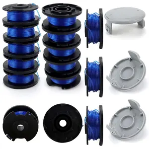 0.065 Line Spool for Ry.OBI Weed Wacker (18V 20V 40V) - Trimmer String Line Set Includes 15PCS AC14RL3A Replacement Weed Eater String & 3 Spool Caps AC14HCA
