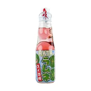 HATAKOSEN Ramune Japanese Soda - Watermelon Flavor, 200ml Bottle - Unique Marble Drink for Refreshment