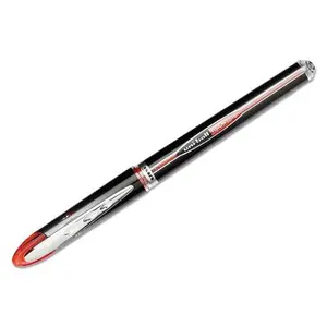Uni-Ball UBC 0.5 mm Super-Fine Red Ink, Black & Red Barrel VISION ELITE Stick Roller Ball Pen
