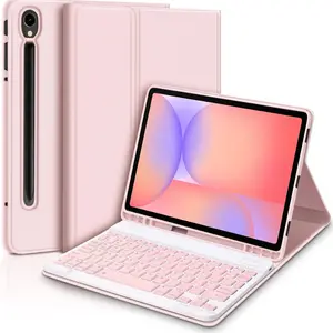Wireless Keyboard Case for Samsung Galaxy Tab S10 Lite/ S10 FE/ S9 FE 5G 10.9 Inch/Tab S9 11 Inch, Protective Cover