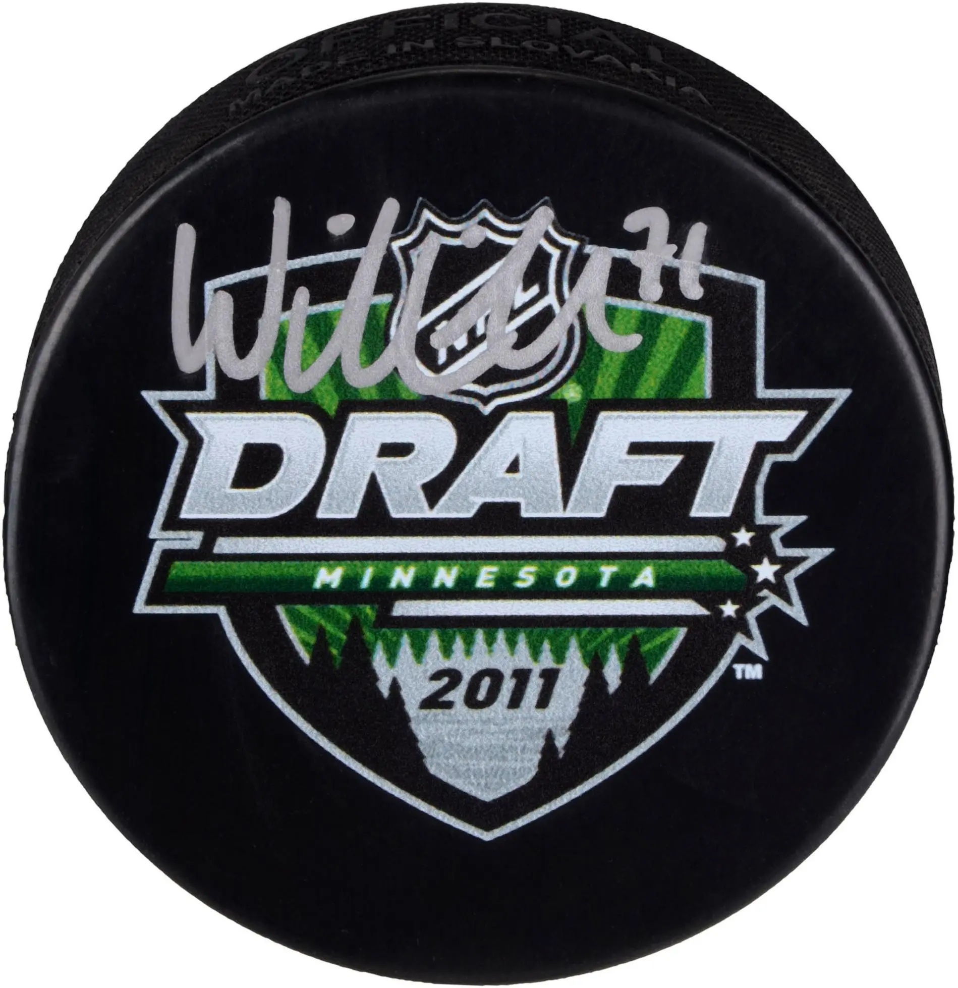 William Karlsson Vegas Golden Knights Autographed 2011 NHL Draft Logo Hockey Puck - Fanatics Authentic Certified
