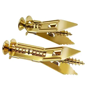 Self Drilling Drywall Anchors with Screws Kit, 2 Sizes Sheetrock Anchor & Expansion Screws, Zinc-Plated Steel, No Drill, Heavy Duty-Holds 80lbs for Picture Frames, Shelves