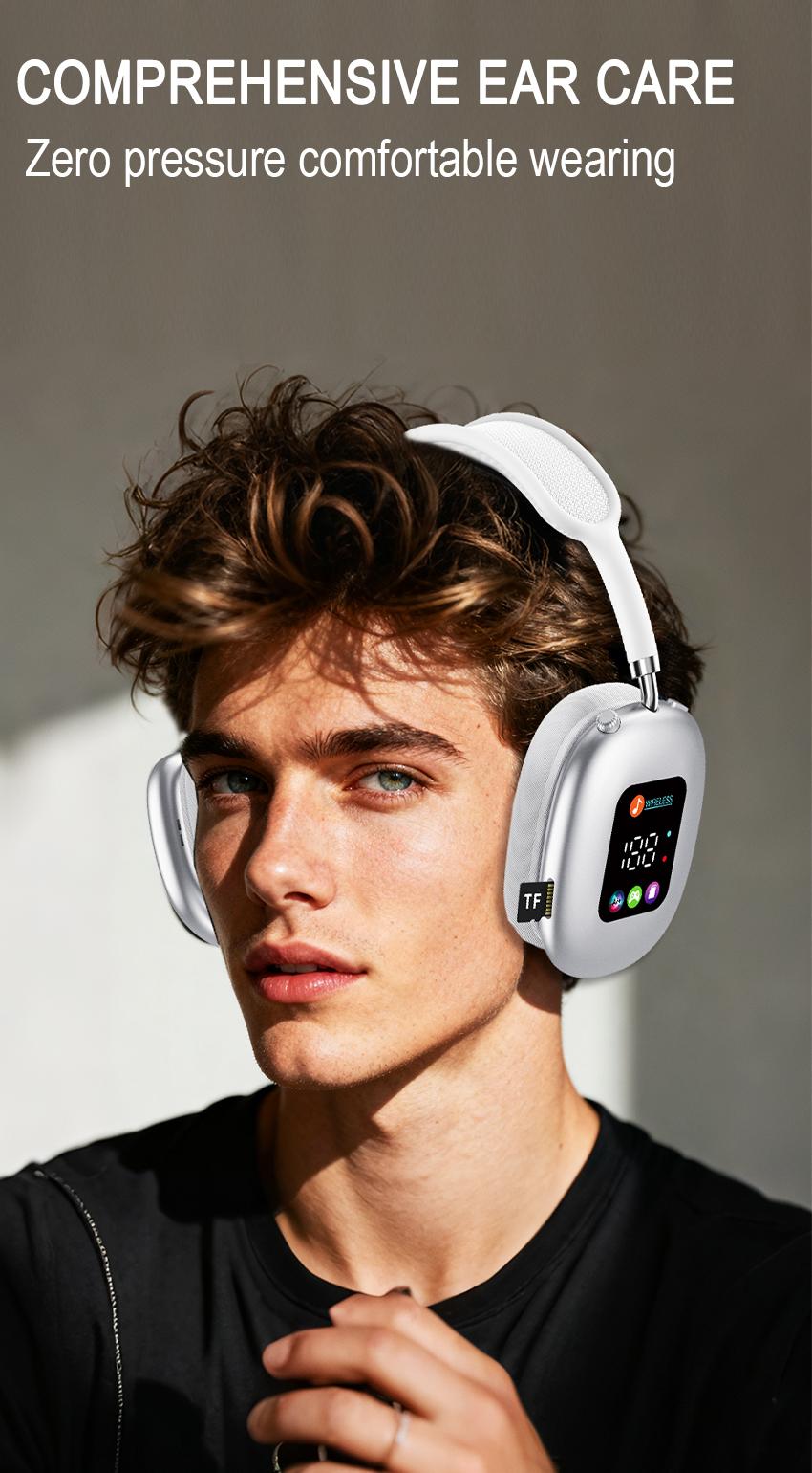 Wireless Bluetooth Over-Ear Headphones (with RGB Lighting & SD Card Support) — Deep Bass Hi-Fi Stereo, Comfortable Fit, The Perfect Gift for Your Boyfriend