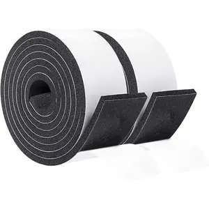 Rubber Seal Strip Tape 2" x1/4",  Adhesive Strips Closed Cell  Tape Automotive Weather Stripping, 2 Roll Total 13  Long