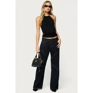 Charla Stud Low Rise Baggy Jeans