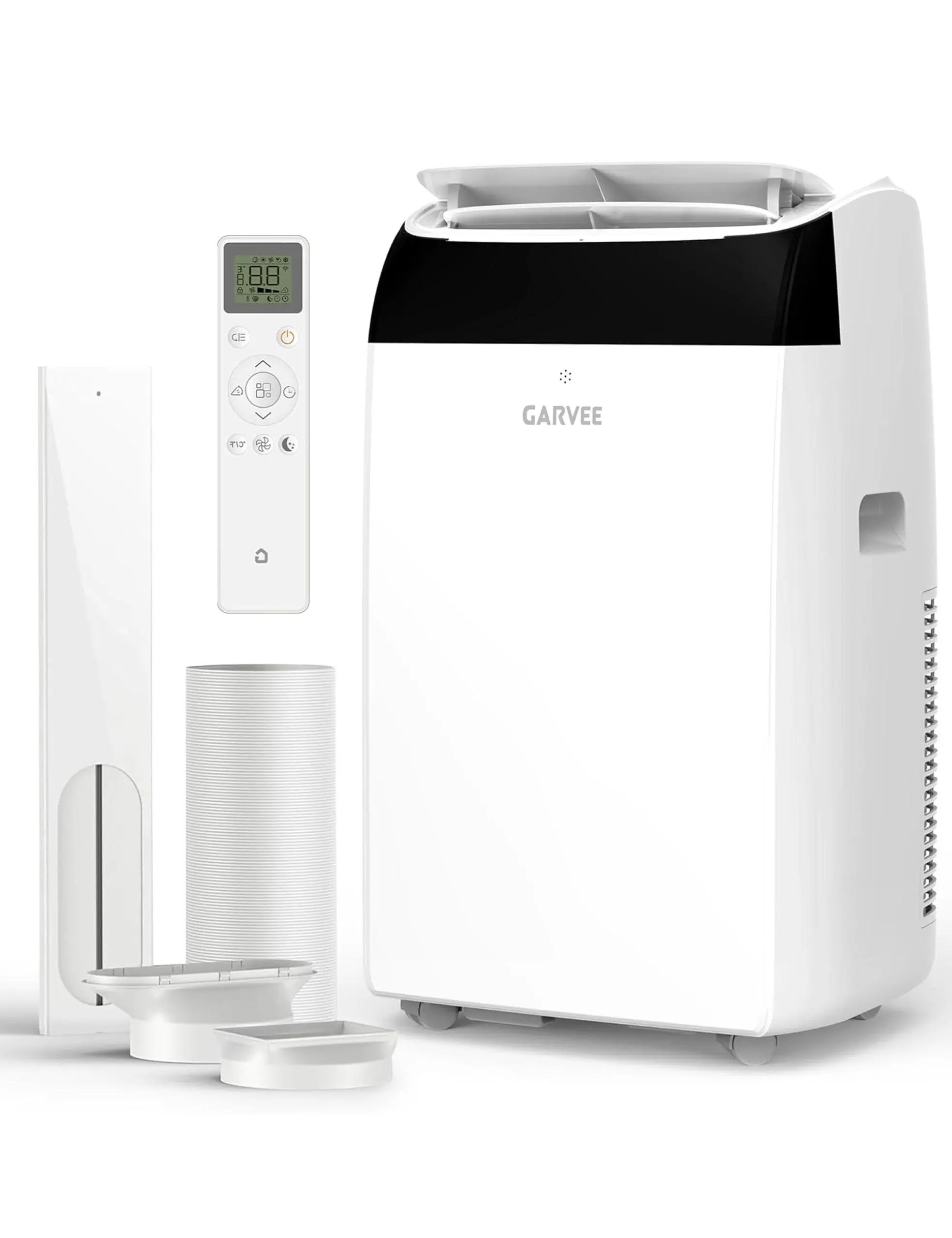 Garvee 14000 BTU Portable Air Conditioner, 3-in-1 AC Unit with Dehumidifier Fan, Cools Up to 750 Sq.Ft, LED Touch Panel Remote Control, 360° Wheels Window Kit for Bedroom Apartment Office