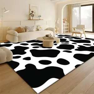 Cow Print Non-slip Floor Mat, 1 Count Modern Area Rug, Decorative Carpet for Home Living Room Bedroom Study Room, Home Decor