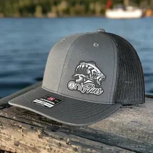 Only Fins Leather Patch Hat Richardson 112 and Flex Fit Style