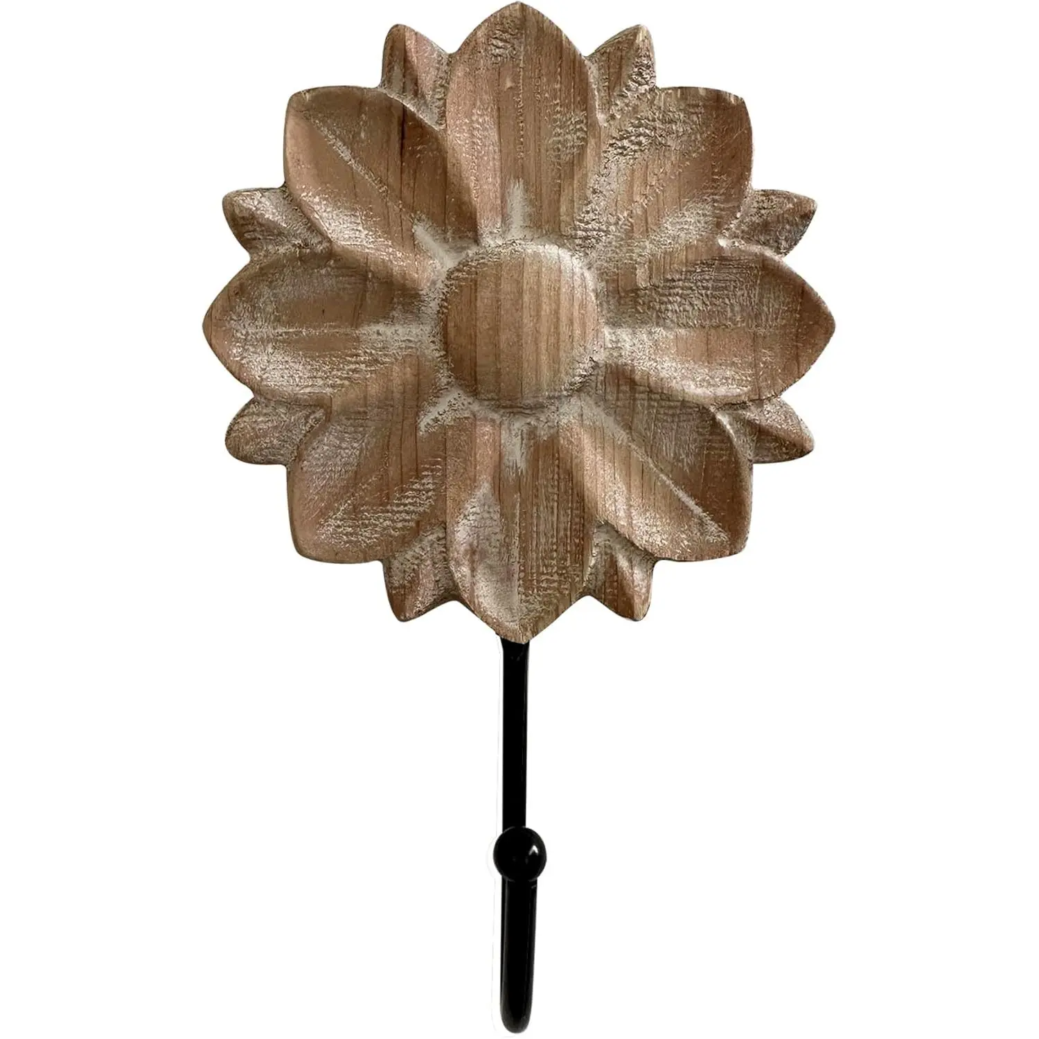 Flower Towel Hooks Decorative Hooks Hanger for Hanging Clothes, , Towels - Decorative Wall Mount Hook Command Single Rack for Entryway, Bathroom, Kitchen