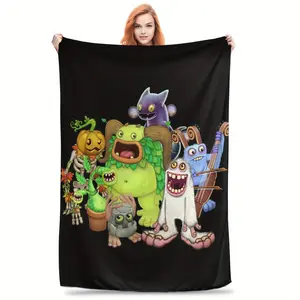 My Singing Monsters Flannel Blanket - Soft and Warm, Suitable for Sofa, Office, Bed, Camping |   Perfect gift