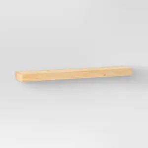 36" Floating Wood Shelf Natural - Threshold