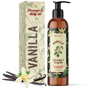 Vanilla Massage Oil, Massage Oils for Massage Therapy, Warming Massage Oil, Hydrating Massage Oil – 8oz