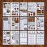 【Black Friday】15pcs Reusable Plastic Templates for Journals, Planners and Scrapbooks, Scrapbook Materials, Journaling Scrapbooking Kit, Includes Lists, Flowcharts, Creative Designs, Perfect for DIY Projects