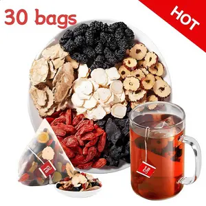 Kidney Tea Formula Organic Ginseng-Eight Treasure Tea Natural Herbal Formula Health Tea for Men & Women Combination Scented tea Reddate Wolfberry tea Mulberry tea Beverage