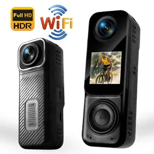 2K Dual-Lens Action Camera, Body Cameras with Audio and Video, 360° Wide Angle Mini Pocket Camera, 8x Digital Zoom, Handheld Pocket Camera, for Outdoors, Sports, Police, Delivery, Cycling, Vlogging Movie