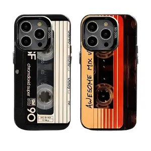 Cassette Tape Vintage Phone Cases For iPhone 17 16 15 14 13 12 Promax Pro Air Plus Black Candy Matte Shockproof Cover
