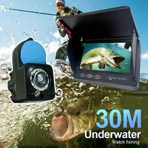 HD Fishing Monitor with 4.3 Inch Screen, Underwater Observation, Night Vision Mode, Fishing, Fishing Gear And Equipment, Lithium Polymer Battery, Portable Anchor Fishing Display with Camera，for car