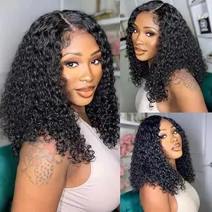 TIKUhair 13×4 Lace Front Human Hair Wig, 100% Human Hair, Natural Color Water Wave, 150% Density Full Volume, 8in 145g, Heat Resistant for Versatile Styling, Natural Look