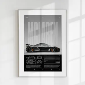 McLaren P1 Poster | Hyper Car Poster | Super Car Print | Art Print | Poster | Home Decor | Wall Decor | Mclaren