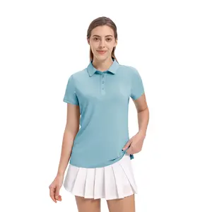 YSENTO Women's 4-Button Quick Dry Polo Shirts Lightweight Moisture Wicking Short Sleeve Shirt